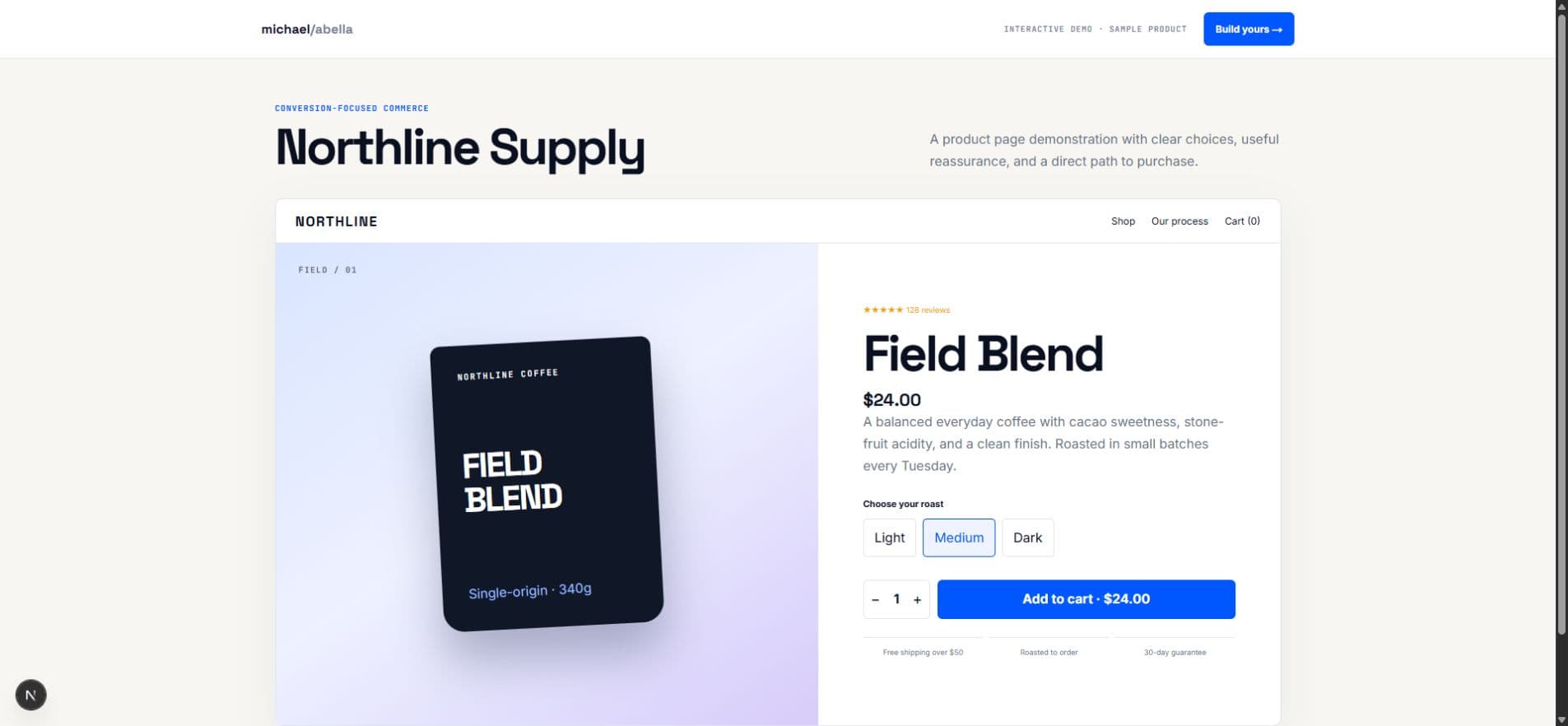 Northline Supply e-commerce product interface